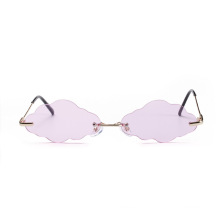 Superhot Eyewear Rimless Cloud  2020 new arrivals fashion shades designer metal Teardrop butterfly sunglasses women 2061